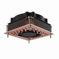 Solution de refroidissement de processeur de serveur 1U à profil bas, dissipateur thermique en cuivre 200W à 4 broches, ventilateur à double roulement à billes avec durée de vie de 40 000 heures pour LGA 1200 / 115X |