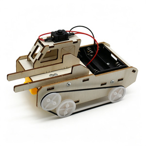 Modelo de tanque de madera de 160x80x92mm, kit educativo STEM para niños, juguete para experimentos científicos - Product Image 2