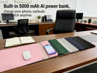 Sac pour ordinateur portable de luxe avec chargeur sans fil rapide 15W, en cuir premium, avec batterie externe intégrée, support pour ordinateur portable, pour les voyages d'affaires, breveté