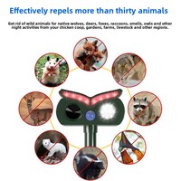 Pièges de contrôle des animaux ABS à énergie solaire capteur infrarouge à ultrasons répulsif oiseau souris pour jardin extérieur ferme chauve-souris à semi-conducteurs