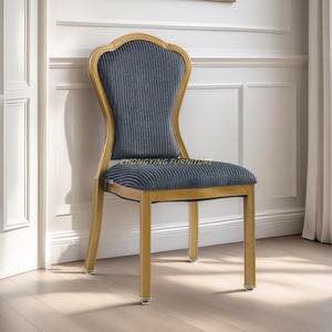 Direct Factory Sale Golden Iron Rack Stackable Metal Banquet <b>Chairs</b> for Hotels and Weddings Portable and for Outdoor Dining - Product Image 6