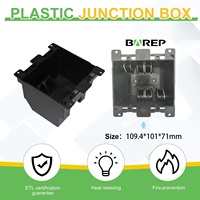 Boîte de jonction murale en plastique anti-explosion Barep UL94 V0 2 gang PVC pour prise et interrupteur