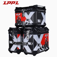 Ensemble de 3 valises en alliage d'aluminium, vente directe usine : Top Case 45L, Sacoches latérales 38L et 32L, étanches pour moto de tourisme