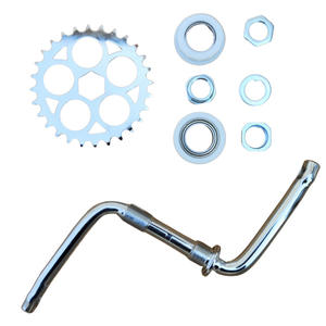 Juego de manivela de una pieza cromado de 170 mm para bicicletas infantiles, piezas de bicicleta de ejercicio - Product Image 2