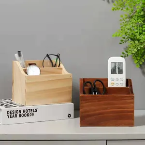 Office Desktop Multi-functional Large Custom Size Wood Boxes Sundries Items Pen Luxury Gift Storage Box