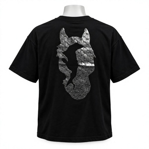 <b>Mens</b> <b>Black</b> Regular Fit 100% Cotton Graphic T-<b>Shirt</b> Silver Skull Print Front Logo <b>Short</b> <b>Sleeve</b> Casual Streetwear Unisex - Product Image 1