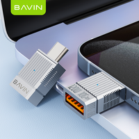 BAVIN OTG65 120W 10Gbps USB 3.1 Aluminium Alloy Kabel Adaptor Konverter USB Female ke Type C Male Otg