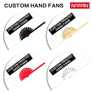 Diseño personalizado impreso gran sombra Rave plegable bambú mano ventiladores para festivales - Product Image 2