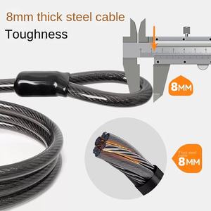 Candado Antirrobo Portátil de Acero para Motocicleta, Bicicleta de Montaña y Eléctrica, con Sistema de Contraseña Especial para Bicicletas - Product Image 2