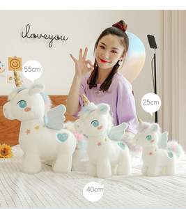 Custom Wholesale Hot Sale Adorable Embroidery Star <strong>Unicorn</strong> Plush Toy Colorful Rainbow <strong>Unicorn</strong> Stuffed Animal Toys