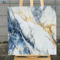Carrelage en marbre poli 600x600 mm, carrelage en porcelaine émaillée, carrelage de sol antidérapant, aspect marbre, carreaux en porcelaine