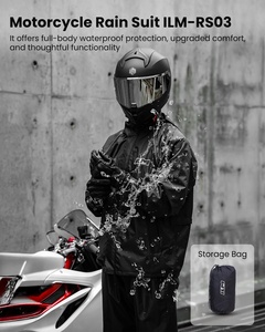 Nuevo Traje de Lluvia para Motocicleta <span class=keywords><strong>ILM</strong></span> RS03, Impermeable, para Hombre y Mujer, con Tela Nano, Diseño sin Costuras, Elegante - Product Image 2