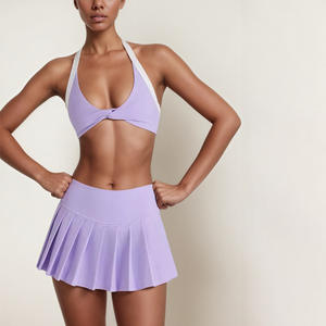 DCK-1075 महिलाओं की तेज-शुष्क उच्च कमर से भरी हुई टेनिस पोशाक के लिए टेनिस ड्रेस में एंटी स्लिप लेगिंग - Product Image 3