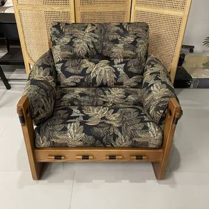 Poltrona Lounge <span class=keywords><strong>con</strong></span> Motivo Retrò per Arredamento Soggiorno, Sedia Singola Tradizionale per Relax - Product Image 2