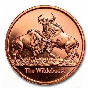 Moneda de cobre puro 999 de 1 onza con diseño de guepardo en alto relieve 3D, edición de coleccionista, con una cebra. - Product Image 3