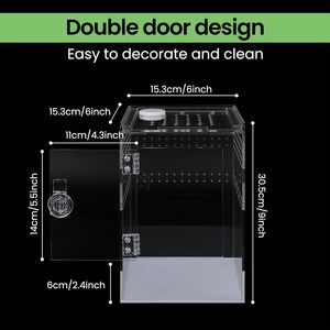 Custom Designed Rectangular Acrylic Reptile Enclosures Available Various Sizes for Reptiles <b>Small</b> Pets. - Product Image 2