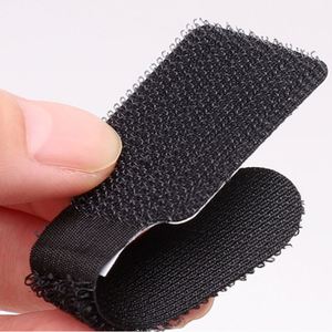 Reusable Elastic Desktop <b>Hook</b> and Loop Cable Holder Double Sided Adhesive <b>Hook</b> and Loop Nylon Cable <b>Clips</b> for Tidy Management - Product Image 3