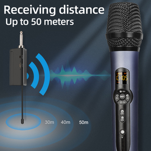 H5 Uhf Draagbare Draadloze Handheld Karaoke Microfoon Cardioïde Metaal Echo Bt Dsp Effect Processor Voor Studio-Opname - Product Image 3