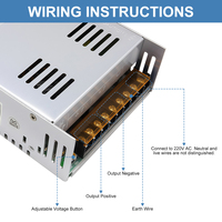 Alimentation à découpage ESann 12V 3 4 5 8 10 15 20 25 30 40 50 60 70 80 Amp 36W 50W 60W 100W 120W 240W 360W 500W 600W 800W 1000W