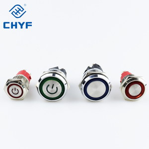 Tự làm 10A 16/19/22/mm 6V 12V 24V 36V 220V Vòng LED ánh sáng momentary latching đẩy nút Thiết bị chuyển mạch dpst kim loại chuyển đổi cho Xe thuyền - Product Image 6