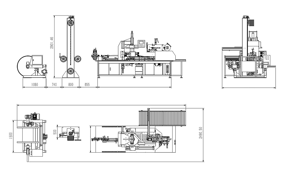 1860 Wire And Cable Coiling And Wrapping Machine For 8-16mm2 Cable Packing Machine Wire Winding Machine
