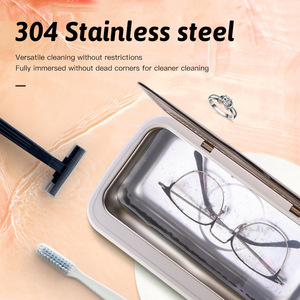 2026 nuevo 750ml joyería tirantes dentaduras gafas limpieza ultrasónica pantalla táctil máquina de limpieza ultrasónica de acero inoxidable - Product Image 3