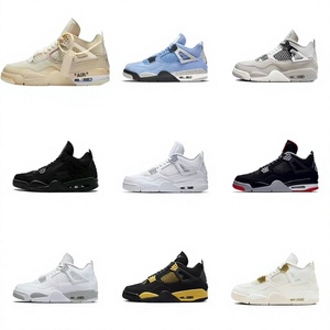 <span class=keywords><strong>Chaussures</strong></span> de basketball <span class=keywords><strong>AJ4</strong></span> White Sail Electric Green Black-Red-White Cement Paris Saint-Germain légères, respirantes et à amorti d'air - Product Image 2