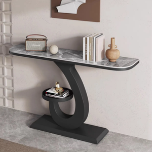 Table <span class=keywords><strong>console</strong></span> moderne en marbre de luxe, <span class=keywords><strong>meuble</strong></span> mural pour entrée, salon et couloir - Product Image 5