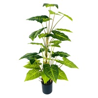 Senmasine Berbagai Gaya Tanaman Palsu 90cm Daun Palem/Evergreen/Monstera Deliciosa/Pothos Kecil untuk Dekorasi Natal dan Kembali ke Sekolah