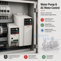 Variateur de fréquence haute performance pour pompe à eau 1/3 phase 380V, entraînement de moteur AC, prix bas, 0.75kW 2.2kW 1.5kW VFD 220V