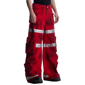 Pantalon Cargo Homme Ample et Robuste, Style Décontracté, Multi-Poches, Effet Vieilli, Idéal pour le Travail, la Protection Incendie et les Activités de Plein Air - Product Image 2