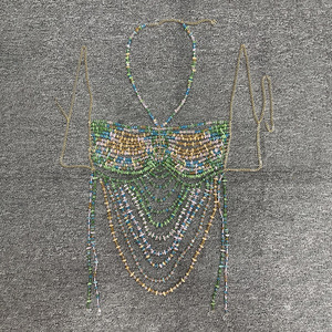 Chaîne de corps dos nu 2026 pour femme, bijou de poitrine perlé avec chaînes superposées pour boîte de nuit, festival, plage - Product Image 6