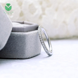 Nhẫn Kim Cương Phòng Thí Nghiệm Vàng 18K Sang Trọng Nhẫn Đính Hôn Kim Cương CVD HPHT Thật Trang Sức Nhẫn Kim Cương Tròn Đám Cưới - Product Image 4