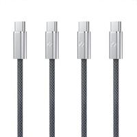 Câble USB-C OEM en gros 100W, charge ultra-rapide 240W, câble Type-C tressé en nylon 1m 1,5m 2m, personnalisé pour téléphone et ordinateur portable
