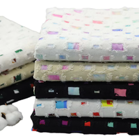 Tissu Jacquard 100% coton de haute qualité 6.3oz étoile à cinq branches poids lourd pour chaussures vêtements d'extérieur tissés teints en fil uni pour garçons