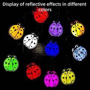 Colgante reflectante de mariquita de alta visibilidad, adorno encantador para bolso y llaves - Product Image 2