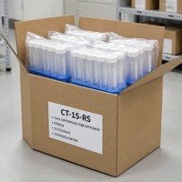 Tube de Centrifugation Stérile Jetable en Plastique de 15 ml pour Laboratoire, Vente en Gros, avec Support