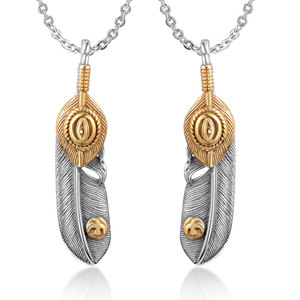 สร้อยคอขนนก เงินทิเบต ประดับทอง แฟชั่นผู้หญิง สร้อยคล้องเสื้อ SP580 1 - Product Image 1