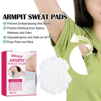 South Moon 12 pièces coussinets anti-transpiration pour aisselles ultra minces respirants coussinets anti-transpiration jetables pour éviter les marques humides