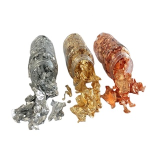 Золотые хлопья, листовой кусок, серебряная медь, ломающий лист, хлопья для ногтей, в технике отливки фрагментов листового золота - Product Image 6