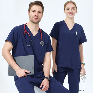 Médico de enfermería para mujeres Hospital Quirúrgico Scrubs Venta al por mayor Jogger Set Tejido Uniforme Top para el personal de Pakistán - Product Image 2