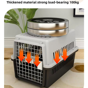 Portador de mascotas grande de plástico <span class=keywords><strong>para</strong></span> gato, perro, <span class=keywords><strong>caja</strong></span> de viaje, cesta, jaula, transporte al aire libre, <span class=keywords><strong>caja</strong></span> de aire <span class=keywords><strong>para</strong></span> mascotas - Product Image 2