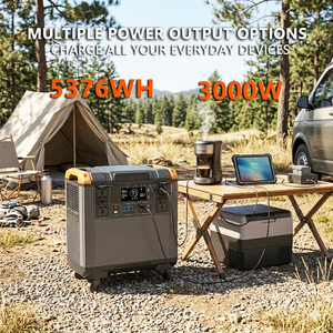 Generador Solar Portátil de Respaldo OEM al por Mayor de 5KWH 3000W MPPT con Batería LiFePO4, Encendedor de Cigarrillos y Linterna para Camping - Product Image 4