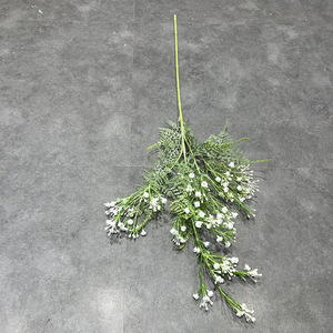 Rama de aliento de bebé de plástico artificial de alta calidad <span class=keywords><strong>al</strong></span> <span class=keywords><strong>por</strong></span> <span class=keywords><strong>mayor</strong></span> con hojas flores de Gypsophila para decoración de boda fiesta en casa - Product Image 5