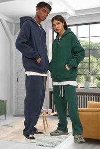 Sudadera con capucha gruesa de algodón polar de alta calidad estilo streetwear, con cremallera, oversize, con logo personalizado, OEM, al por mayor - Product Image 6