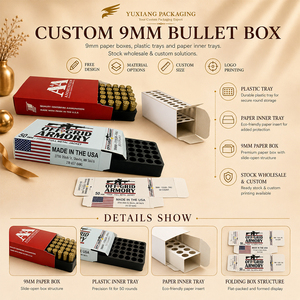 Caja de Cartón Ecológica Personalizada para Almacenamiento de Munición de 9mm con Insertos de Plástico o Papel - Product Image 2