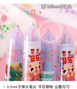 Bút Bi Bấm Nai Sừng Tấm Cây Giáng Sinh Ông Già Noel Dễ Thương Bút Bi 10 Màu Văn Phòng Phẩm Học Sinh Quà Tặng Giáng Sinh - Product Image 5