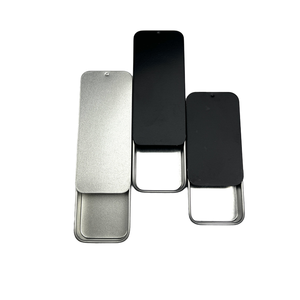 Mini kim loại box với Slide Top Hình chữ nhật rỗng bản lề tins hộp <span class=keywords><strong>container</strong></span> cho kẹo đồ trang sức thủ công mỹ nghệ thuốc Survival kit - Product Image 1