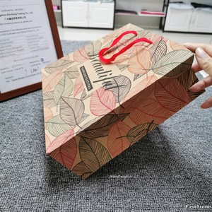 Bolsa de Papel de Regalo de Lujo para Boutique, Fabricada con Cartón Reciclado, con Asa de Cinta y Estampado Dorado en Caliente, con Logotipo de Diseño - Product Image 3