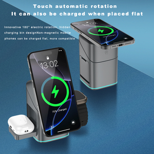 Productos de Tendencia 2025 180 °   Cargador Inalámbrico Magnético 3 en 1 de Alta Calidad con Rotación, Cargador Rápido de 15 W para iPhone 15 - Product Image 6